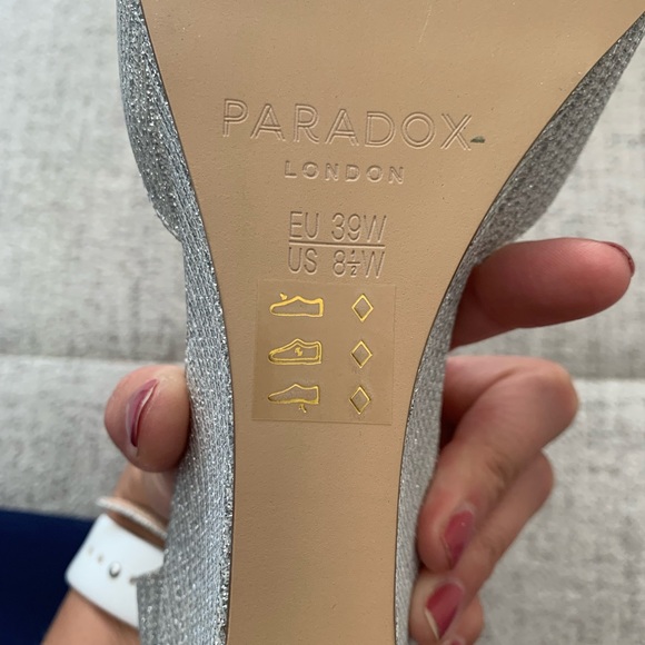 Brand New Paradox London Silver Wedges - Picture 5 of 6